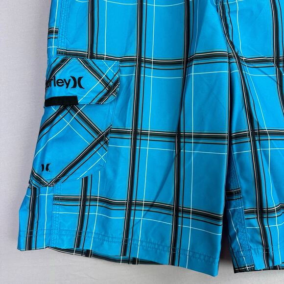 Hurley Puerto Rico Men’s 30 Board Shorts Plaid No Stretch - Picture 5 of 9